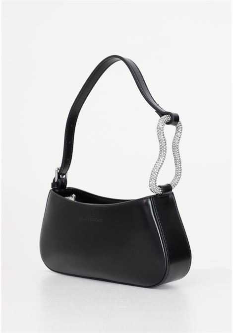 Black women's bag with pressed logo lettering rhinestone detail CHIARA FERRAGNI | 76SB4BL1ZSB02899